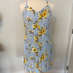 Light Blue Floral Sun Dress